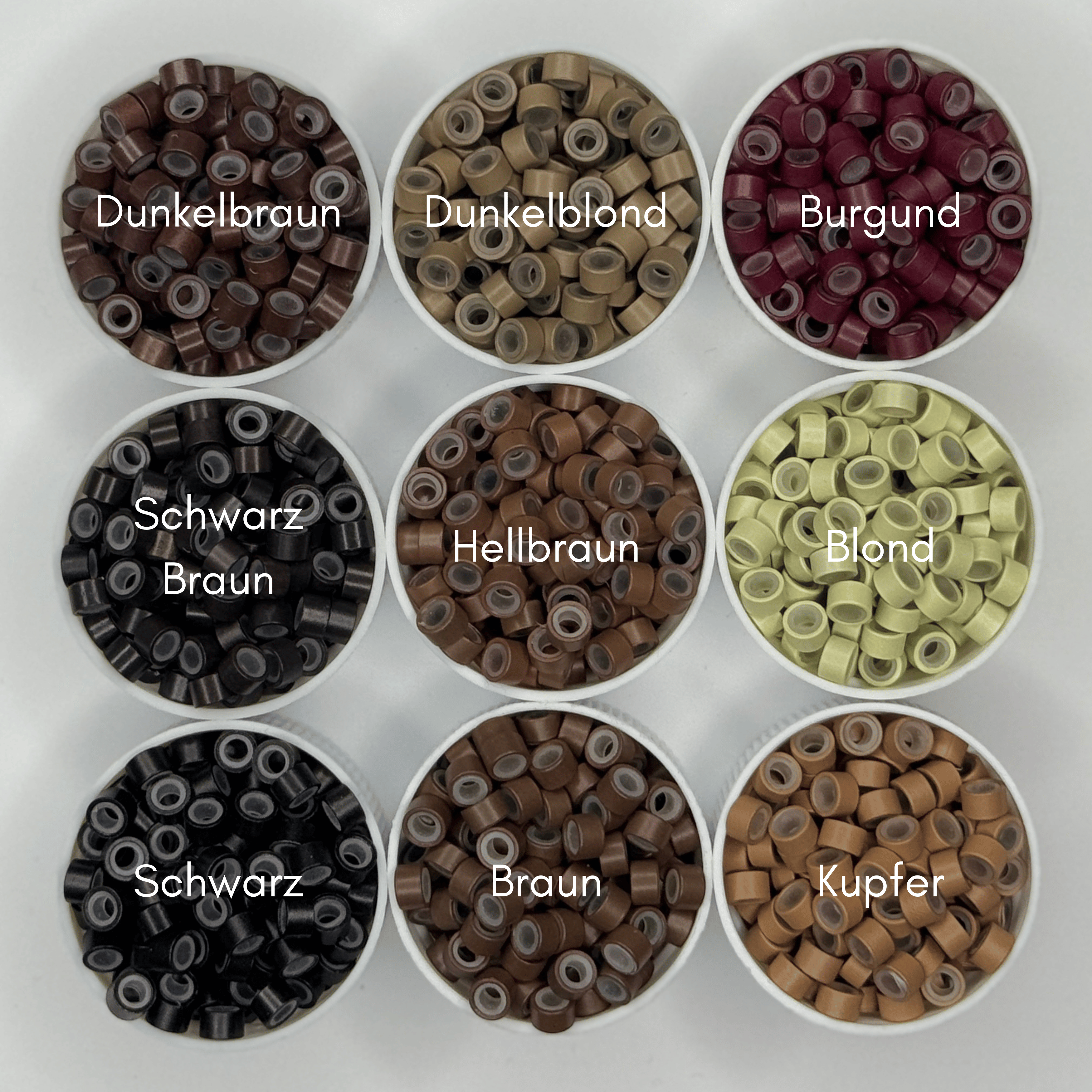 500 Silikon-Mikroringe für Haarverlängerungen